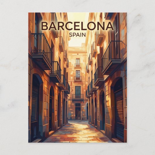 Carte Postale Quartier gothique Espagne (Devant)