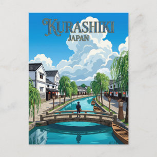 Carte Postale Quartier historique de Kurashiki Bikan Japon