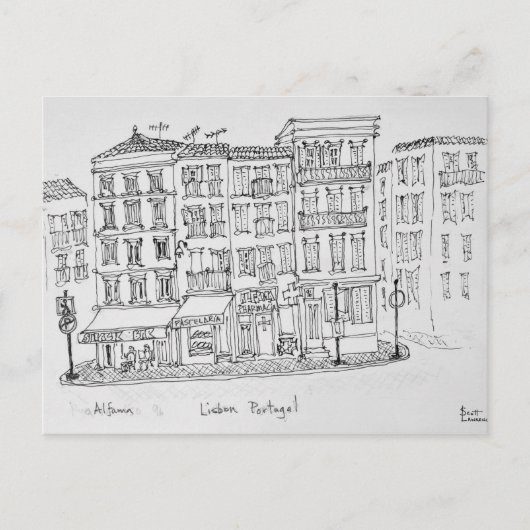 Carte Postale Quartier historique de l'Alfama | Lisbonne, Portug (Devant)