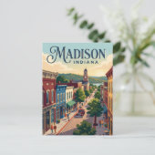 Carte Postale quartier historique de Madison Indiana (Debout devant)