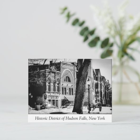 Carte Postale Quartier historique d'Hudson Falls (Debout devant)