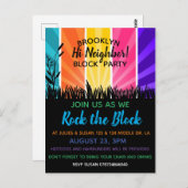 Carte Postale Quartier rocher le bloc Bloquer l'invitation du Pa (Devant / Derrière)