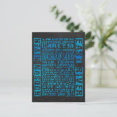 Carte Postale Quartiers de New York en bleu (Debout devant)