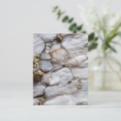 Carte Postale Quartz blanc avec Veine or (Debout devant)