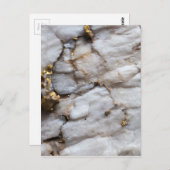 Carte Postale Quartz blanc avec Veine or (Devant / Derrière)