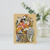 Carte Postale quatre animaux célestes (Debout devant)