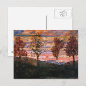 Carte Postale Quatre arbres (Devant / Derrière)