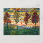 Carte Postale Quatre arbres | Egon Schiele | (Devant)