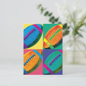 Carte Postale Quatre boules de football de couleurs différentes (Debout devant)