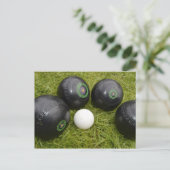 Carte Postale Quatre Boules De Pelouse Noires Et Jack, (Debout devant)