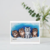 Carte Postale Quatre chatons, Louis Wain (Debout devant)