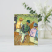 Carte Postale Quatre Chevaux de Jockeys Dedgar (Debout devant)