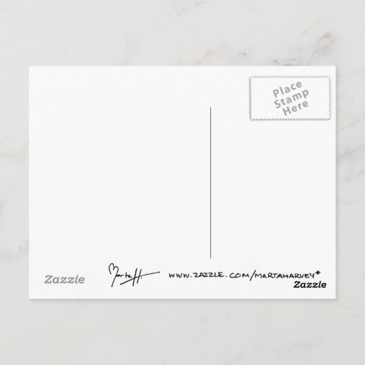 Carte Postale Quatre Coeurs dans les médias mixtes - AMOUR (Dos)