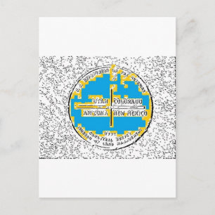 Carte Postale Quatre coins Quatre États