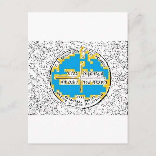 Carte Postale Quatre coins Quatre États (Devant)