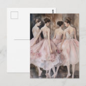 Carte postale Quatre Danseurs De Ballet (Devant / Derrière)