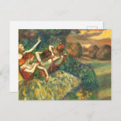 Carte Postale Quatre Danseurs Edgar Degas (Devant / Derrière)