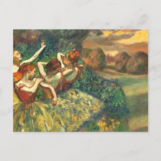 Carte Postale Quatre Danseurs Edgar Degas (Devant)