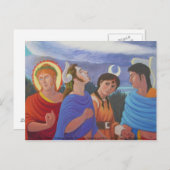 Carte Postale Quatre déités marchent (Devant / Derrière)