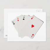 Carte Postale Quatre D'Un Aces Type (Devant / Derrière)