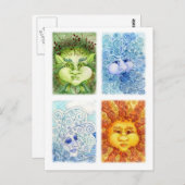 Carte postale Quatre Éléments (Devant / Derrière)