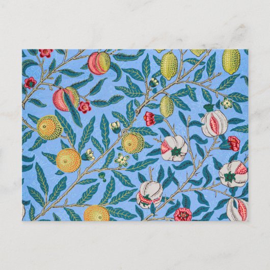 Carte Postale Quatre Fruits, William Morris (Devant)