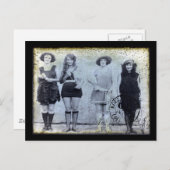 Carte Postale Quatre gagnants du concours de beauté (Devant / Derrière)