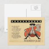 Carte Postale quatre juillet (Devant / Derrière)