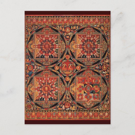 Carte Postale Quatre Mandalas (Devant)