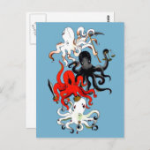 Carte Postale Quatre octopies de l'Apocalypse (Devant / Derrière)