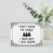 Carte Postale Quatre Phrases qui mènent à la sagesse (Debout devant)