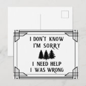 Carte Postale Quatre Phrases qui mènent à la sagesse (Devant / Derrière)