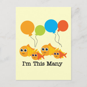 Carte Postale Quatre Poissons Je suis cette multitude de t-shirt