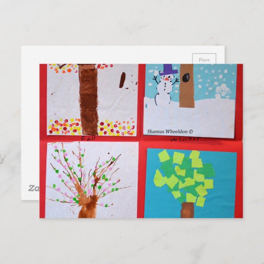 Carte Postale Quatre saisons (Devant / Derrière)