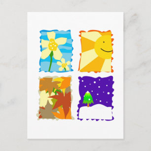Carte Postale Quatre saisons