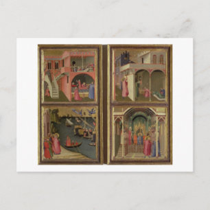 Carte Postale Quatre scènes de la vie de saint Nicolas : saint N