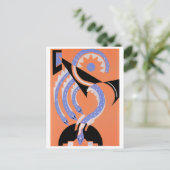 Carte Postale Quatre serpents bleus (Debout devant)