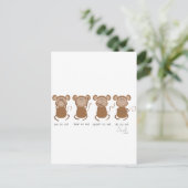 Carte Postale quatre singes (Debout devant)