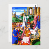 Carte Postale "Quatre Unicornes mènent la procession" (Devant / Derrière)