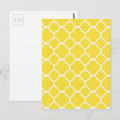 Carte Postale Quatrefoil jaune ressort (Devant / Derrière)