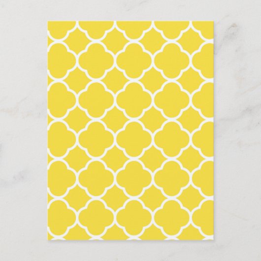 Carte Postale Quatrefoil jaune ressort (Devant)
