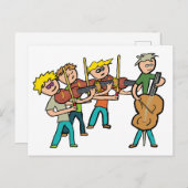 Carte Postale Quatuor à cordes (Devant / Derrière)