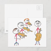 Carte Postale Quatuor à cordes 2 (Devant / Derrière)