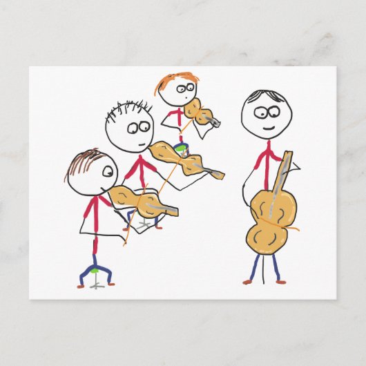 Carte Postale Quatuor à cordes 2 (Devant)