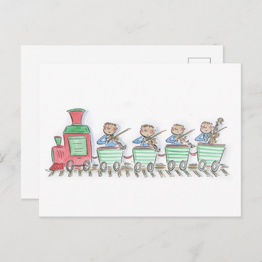 Carte Postale Quatuor à cordes de train (Devant / Derrière)