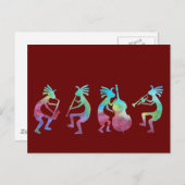 Carte Postale Quatuor de jazz Kokopelli (Devant / Derrière)