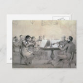 Carte Postale Quatuor du compositrice comte A. F. Lvov, 1840 (Devant / Derrière)