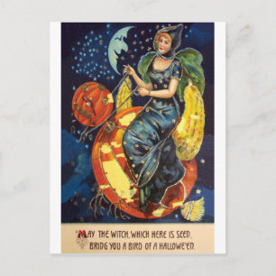 Carte Postale Que cette sorcière vous apporte un oiseau d'Hallow