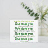 Carte Postale Que Dieu vous bénisse Irish Blessing (Debout devant)