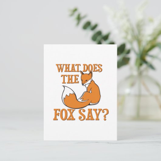 Carte Postale Que Dit Le Fox ? (Debout devant)